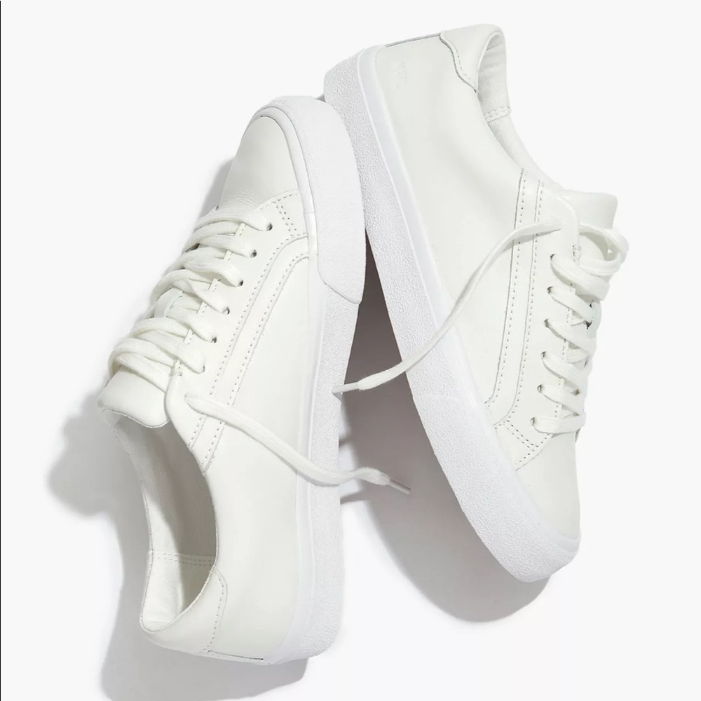 NEW Madewell Sidewalk Low-Top Sneakers in Leather